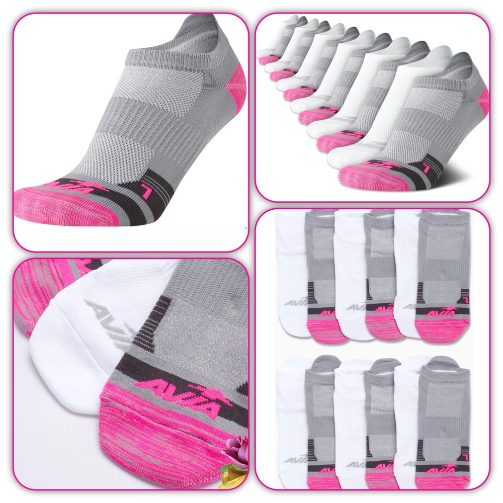 Avia Women's Premium Lightweight Low-Cut athletic performance Socks - 6-pack 4-9